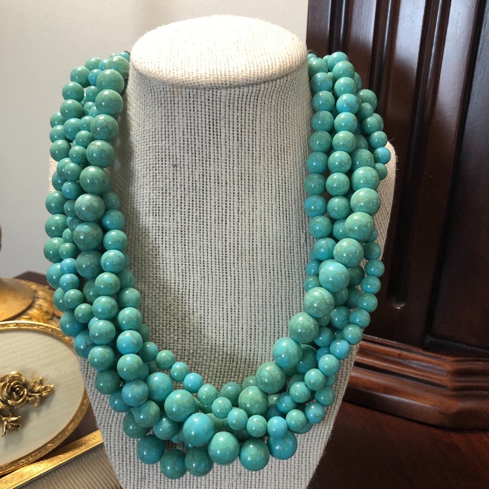 Turquoise-colored necklace